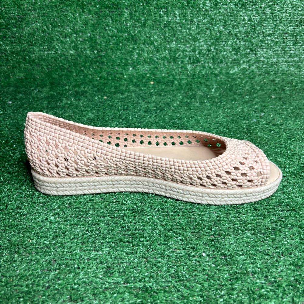Melissa Blush Pink Crochet Peep-Toe Platform Sandals - Picture 6 of 13